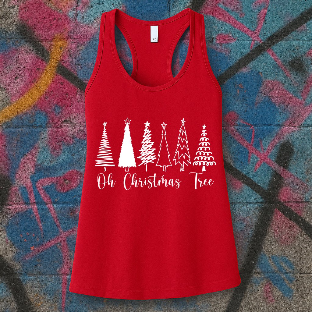 Oh Christmas Tree Holiday Womens Tank Top