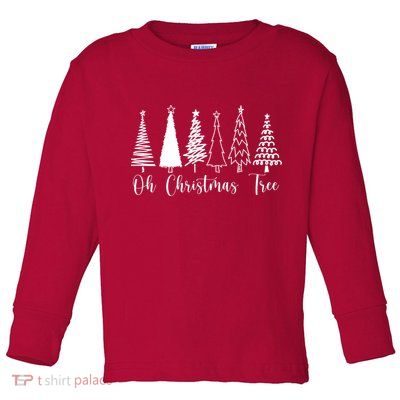 Oh Christmas Tree Holiday Toddler Long Sleeve Shirt