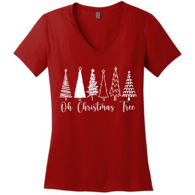 Oh Christmas Tree Holiday Women's V-Neck T-Shirt