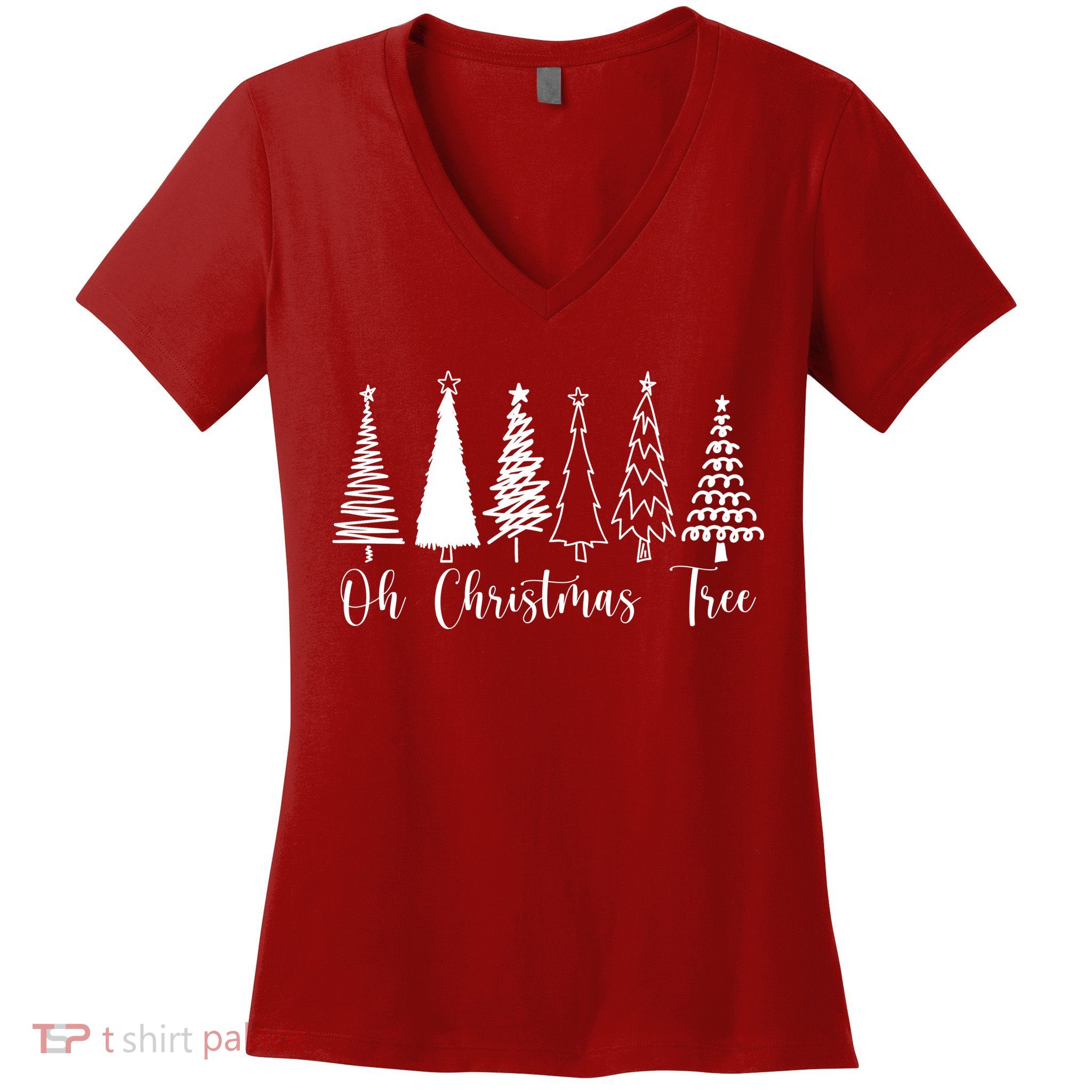 Oh Christmas Tree Holiday Women's V-Neck T-Shirt