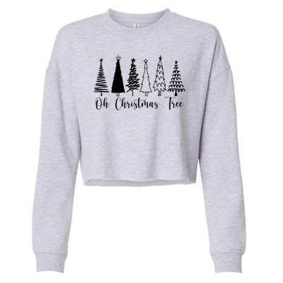 Oh Christmas Tree Holiday Cropped Pullover Crew