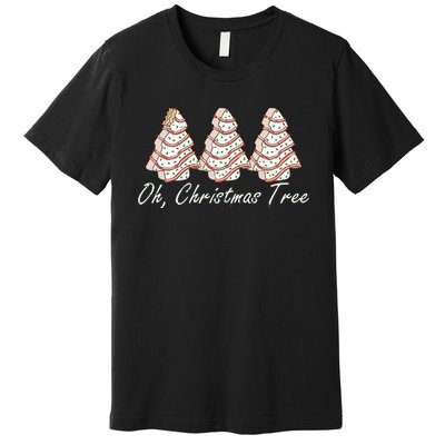 Oh Christmas Tree Cakes Debbie Funny Christmas Premium T-Shirt