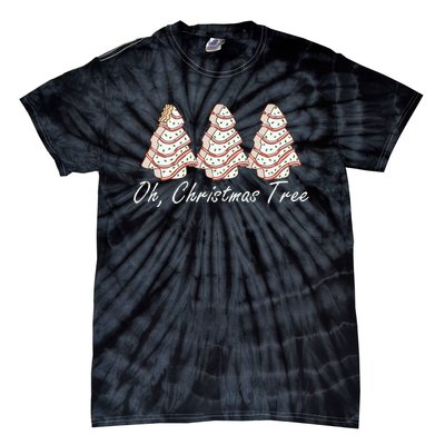 Oh Christmas Tree Cakes Debbie Funny Christmas Tie-Dye T-Shirt