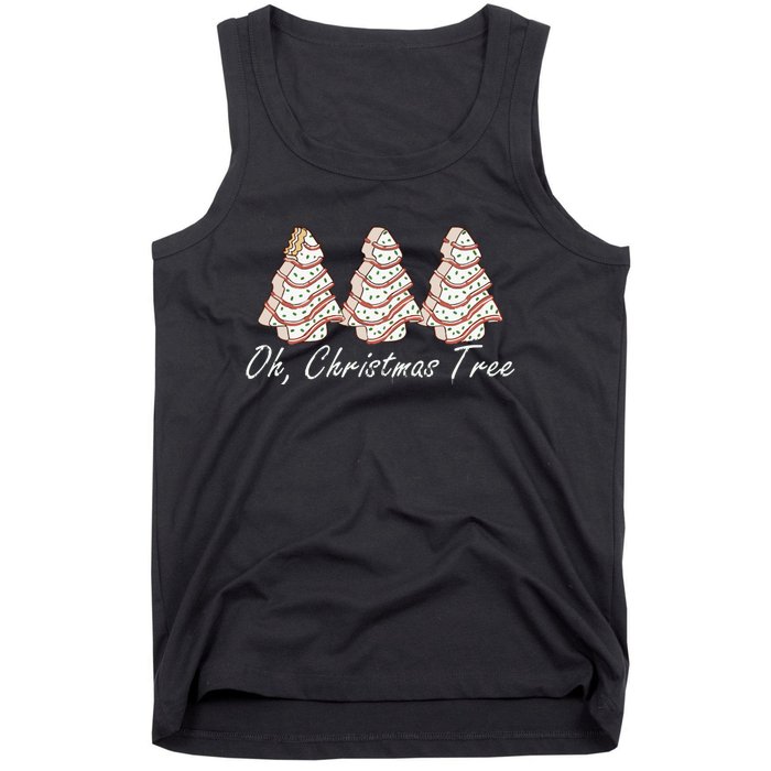 Oh Christmas Tree Cakes Debbie Funny Christmas Tank Top