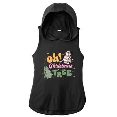 Oh Christmas Tree Cakes Debbie Funny Christmas Ladies PosiCharge Tri-Blend Wicking Draft Hoodie Tank