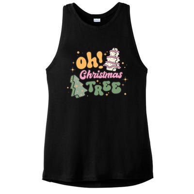 Oh Christmas Tree Cakes Debbie Funny Christmas Ladies PosiCharge Tri-Blend Wicking Tank