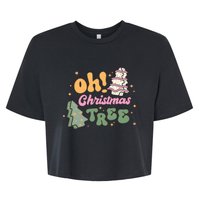 Oh Christmas Tree Cakes Debbie Funny Christmas Bella+Canvas Jersey Crop Tee