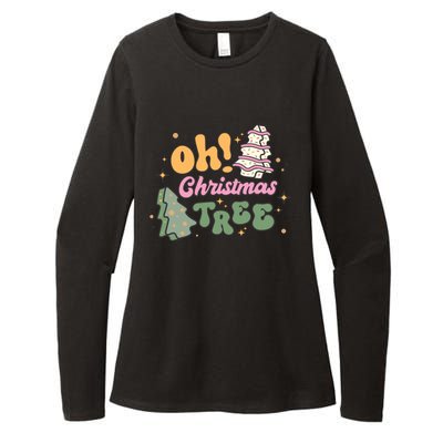 Oh Christmas Tree Cakes Debbie Funny Christmas Womens CVC Long Sleeve Shirt