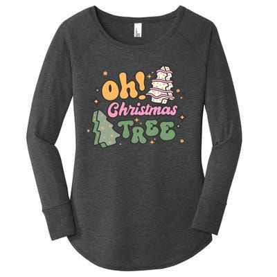 Oh Christmas Tree Cakes Debbie Funny Christmas Women's Perfect Tri Tunic Long Sleeve Shirt