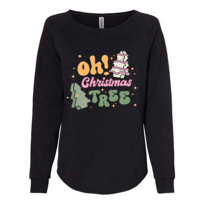 Oh Christmas Tree Cakes Debbie Funny Christmas Womens California Wash Sweatshirt