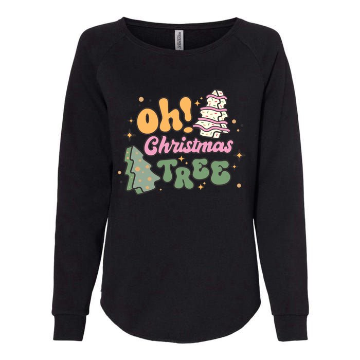 Oh Christmas Tree Cakes Debbie Funny Christmas Womens California Wash Sweatshirt