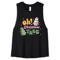 Oh Christmas Tree Cakes Debbie Funny Christmas Women's Racerback Cropped Tank