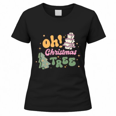 Oh Christmas Tree Cakes Debbie Funny Christmas Women's T-Shirt