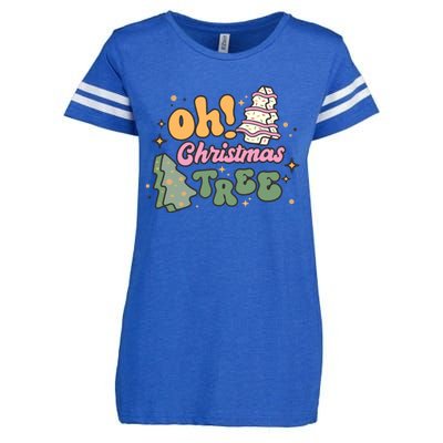 Oh Christmas Tree Cakes Debbie Funny Christmas Enza Ladies Jersey Football T-Shirt