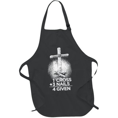 One Cross Three Nails Forgiven Cross Christian Faith Apron