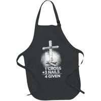 One Cross Three Nails Forgiven Cross Christian Faith Apron