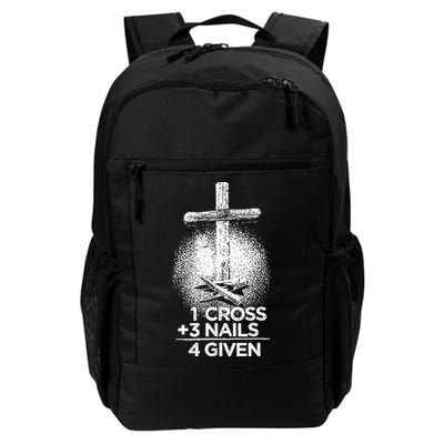One Cross Three Nails Forgiven Cross Christian Faith Backpack