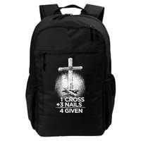One Cross Three Nails Forgiven Cross Christian Faith Backpack