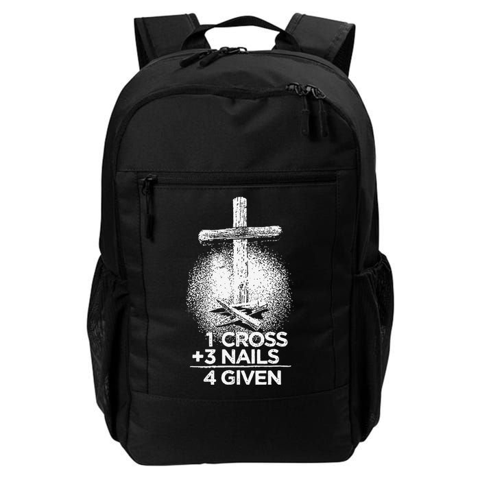 One Cross Three Nails Forgiven Cross Christian Faith Backpack