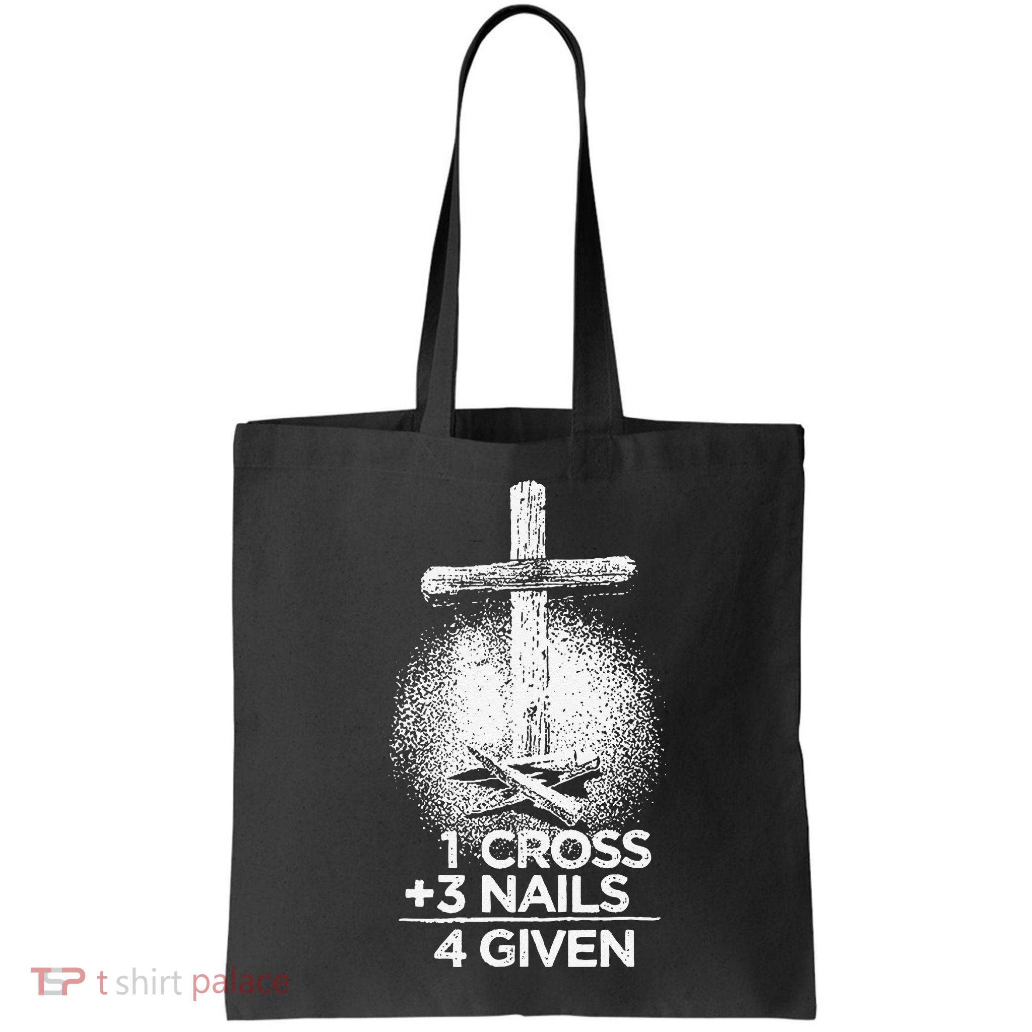 One Cross Three Nails Forgiven Cross Christian Faith Bag