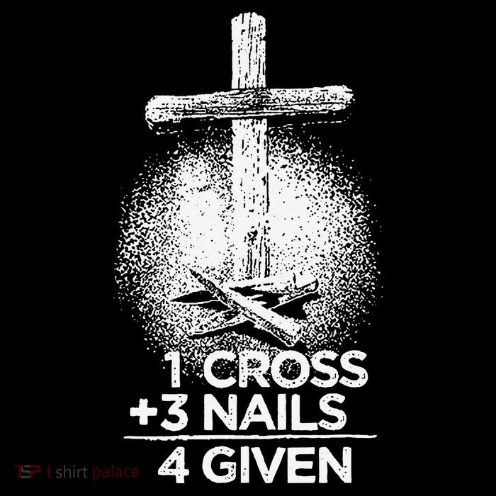One Cross Three Nails Forgiven Cross Christian Faith Bag