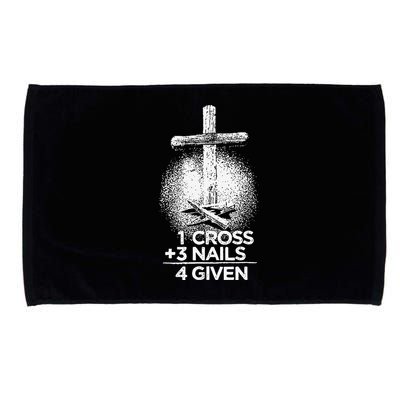 One Cross Three Nails Forgiven Cross Christian Faith Microfiber Hand Towel