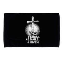 One Cross Three Nails Forgiven Cross Christian Faith Microfiber Hand Towel