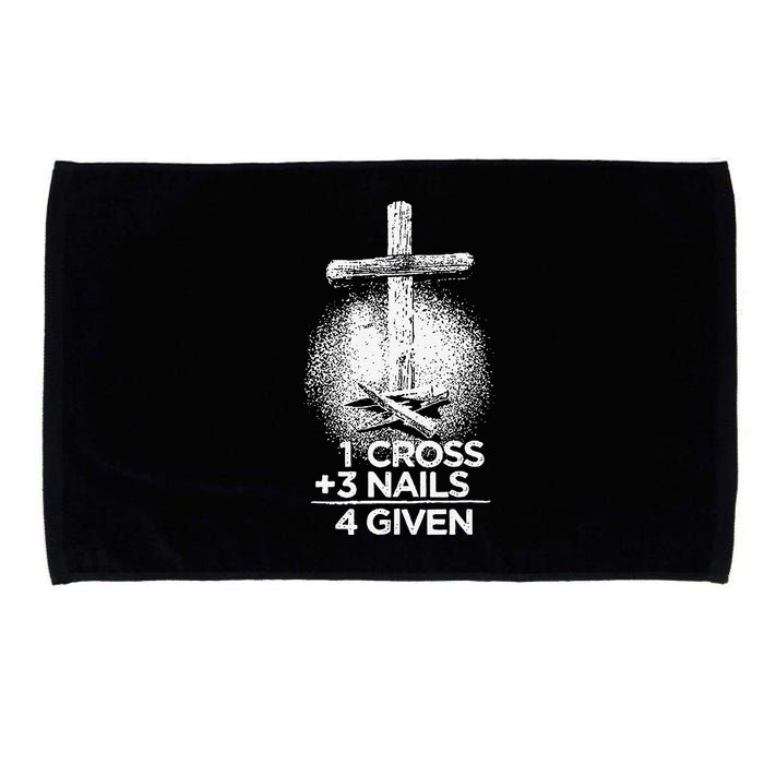 One Cross Three Nails Forgiven Cross Christian Faith Microfiber Hand Towel