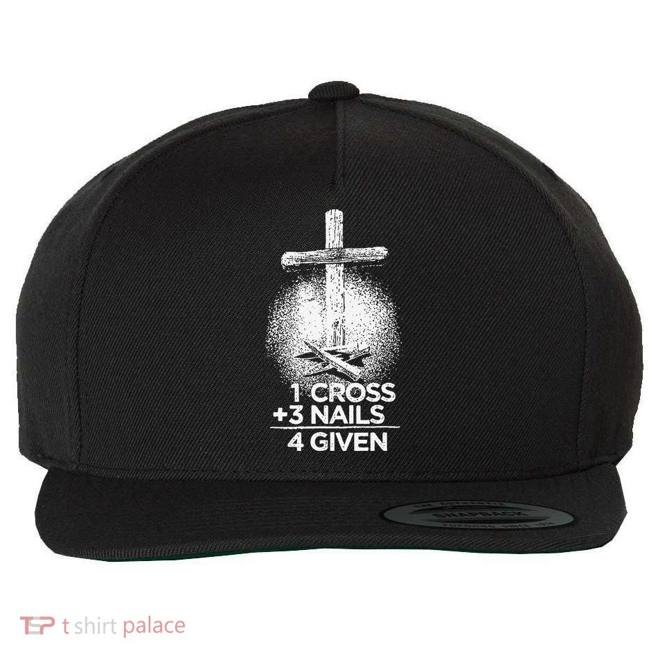 One Cross Three Nails Forgiven Cross Christian Faith Wool Snapback Cap