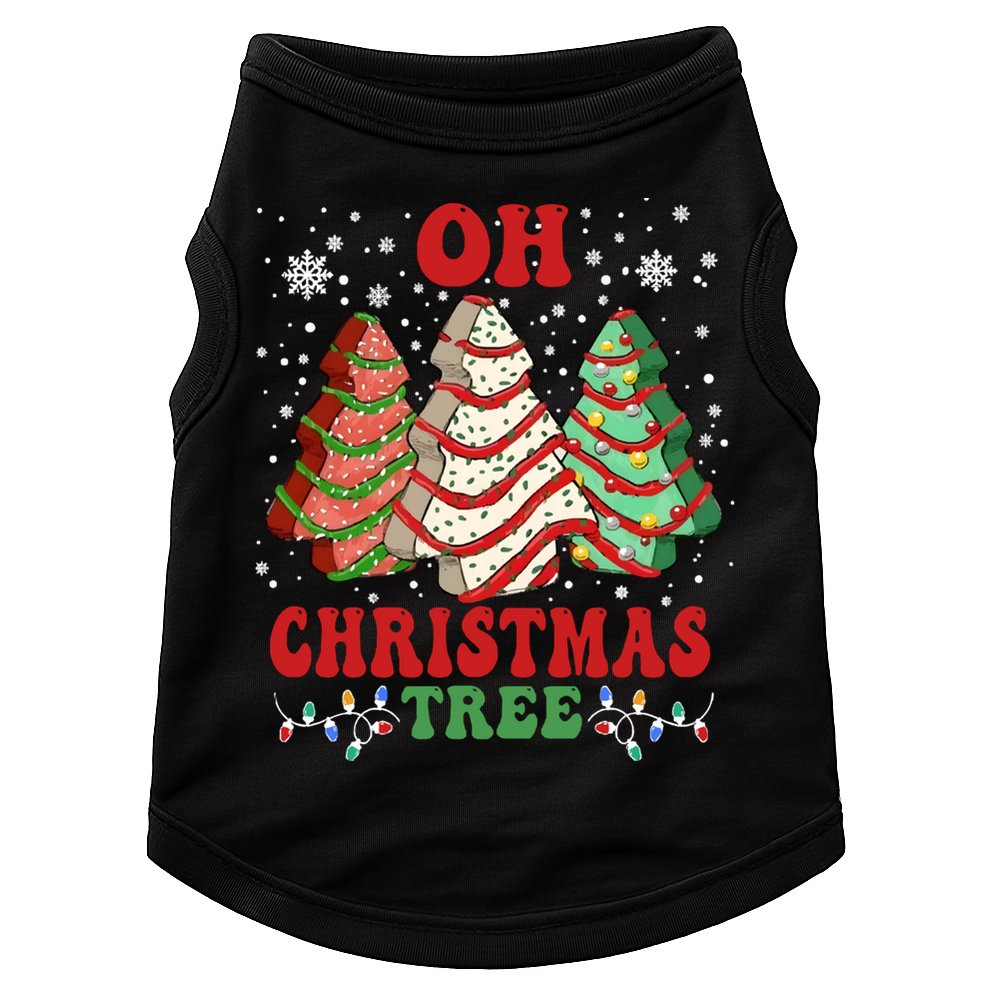 Oh Christmas Tree Cakes Debbie Funny Christmas Doggie Tank