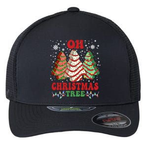 Oh Christmas Tree Cakes Debbie Funny Christmas Flexfit Unipanel Trucker Cap