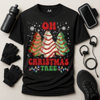 Oh Christmas Tree Cakes Debbie Funny Christmas Cooling Performance Crew T-Shirt