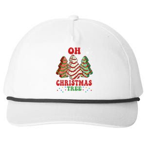 Oh Christmas Tree Cakes Debbie Funny Christmas Snapback Five-Panel Rope Hat