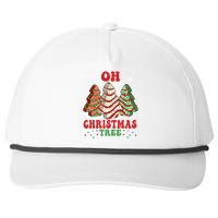 Oh Christmas Tree Cakes Debbie Funny Christmas Snapback Five-Panel Rope Hat