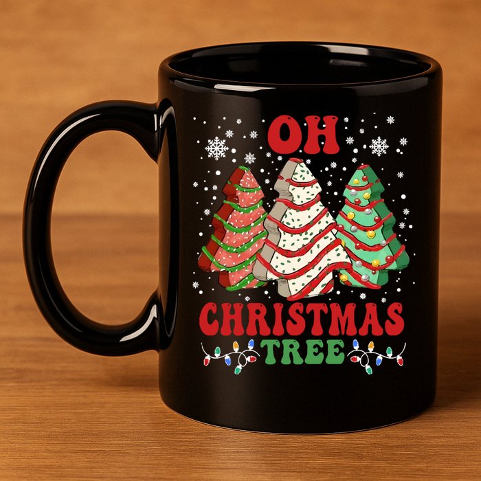 Oh Christmas Tree Cakes Debbie Funny Christmas 11oz C Handle Ceramic Mug