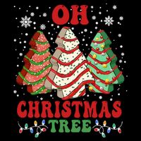 Oh Christmas Tree Cakes Debbie Funny Christmas 16 in Basic Backpack
