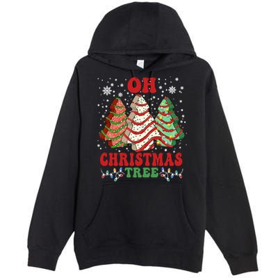 Oh Christmas Tree Cakes Debbie Funny Christmas Premium Pullover Hoodie
