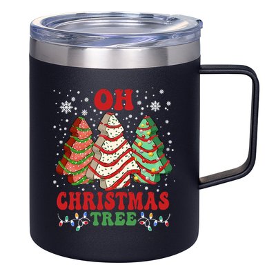 Oh Christmas Tree Cakes Debbie Funny Christmas 12oz Stainless Steel Coffee Mug