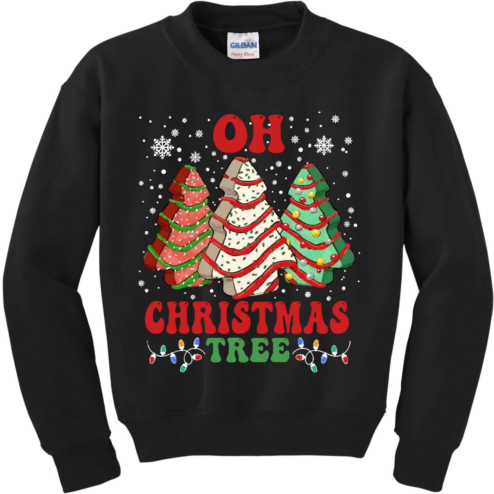 Oh Christmas Tree Cakes Debbie Funny Christmas Kids Sweatshirt