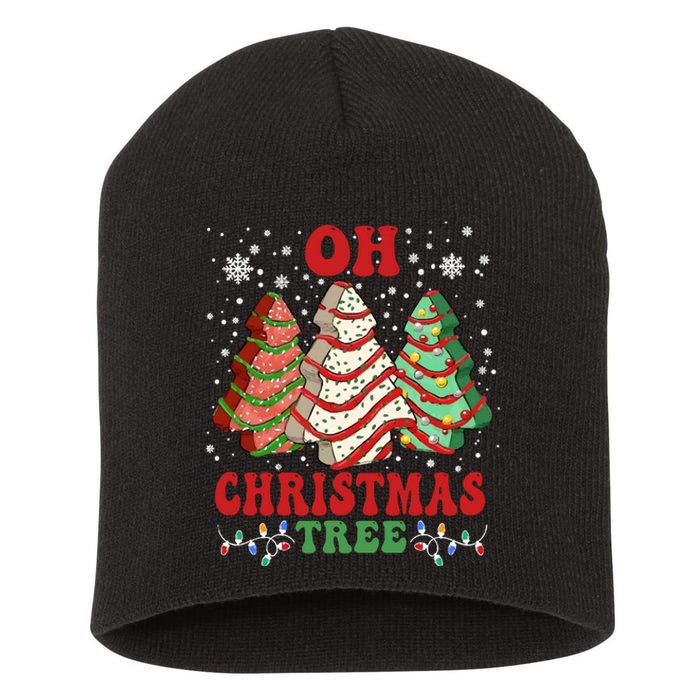 Oh Christmas Tree Cakes Debbie Funny Christmas Short Acrylic Beanie