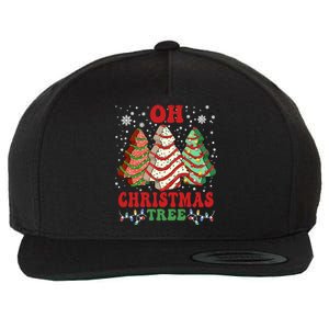 Oh Christmas Tree Cakes Debbie Funny Christmas Wool Snapback Cap