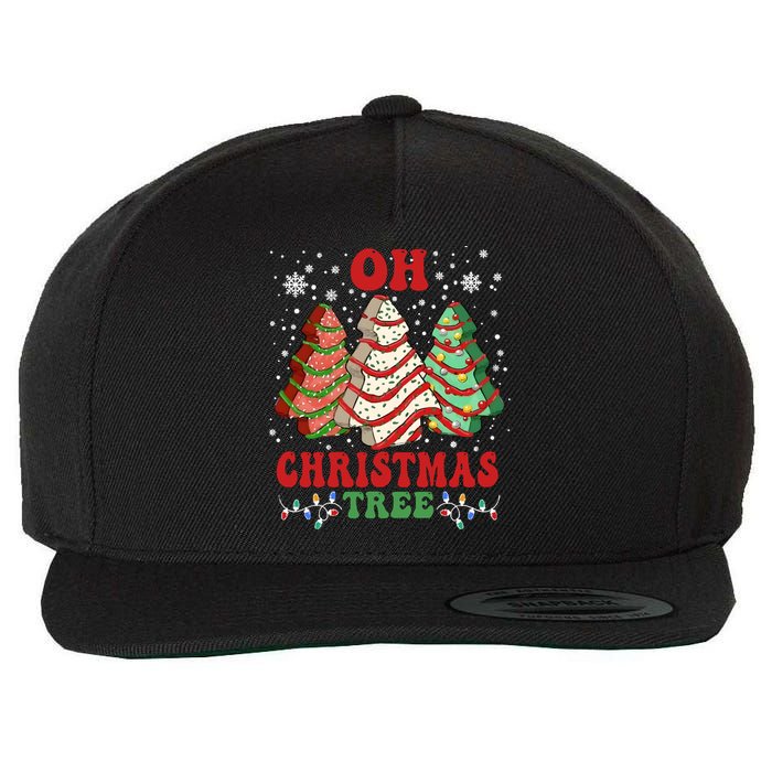 Oh Christmas Tree Cakes Debbie Funny Christmas Wool Snapback Cap