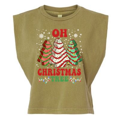 Oh Christmas Tree Cakes Debbie Funny Christmas Garment-Dyed Women's Muscle Tee