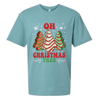 Oh Christmas Tree Cakes Debbie Funny Christmas Sueded Cloud Jersey T-Shirt