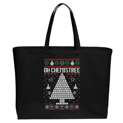 Oh Chemist Tree Merry Chemistree Chemistry Ugly Christmas Meaningful Gift Cotton Canvas Jumbo Tote