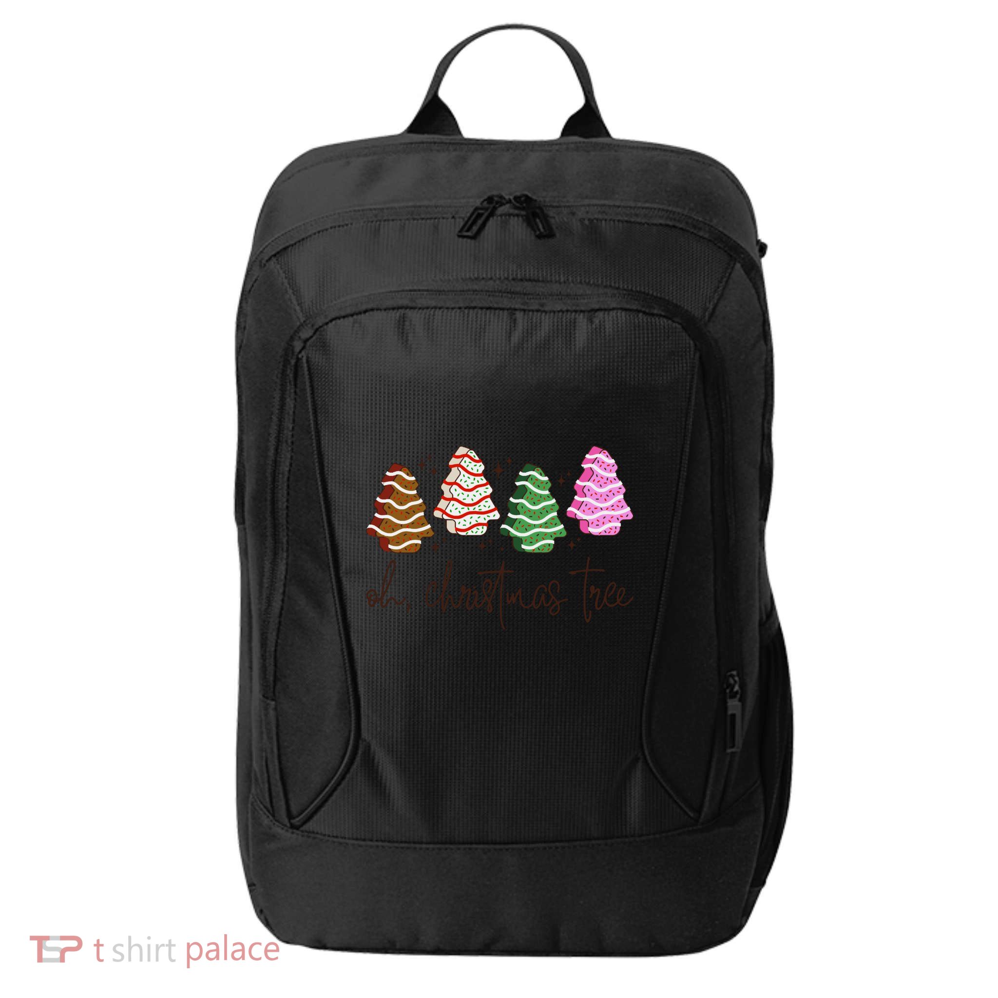 Oh Christmas Tree Cakes Debbie Funny Christmas City Backpack