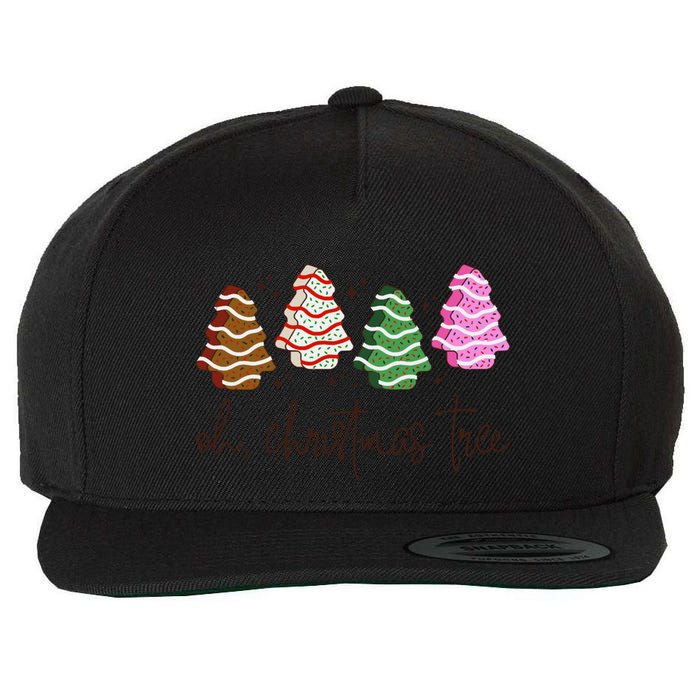 Oh Christmas Tree Cakes Debbie Funny Christmas Wool Snapback Cap