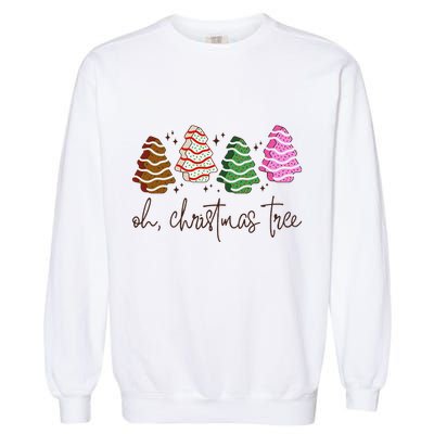 Oh Christmas Tree Cakes Debbie Funny Christmas Garment-Dyed Sweatshirt
