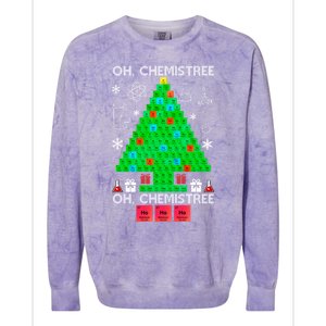 Oh Chemist Tree Chemistree Funny Science Chemistry Christmas Gift Colorblast Crewneck Sweatshirt