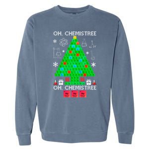 Oh Chemist Tree Chemistree Funny Science Chemistry Christmas Gift Garment-Dyed Sweatshirt